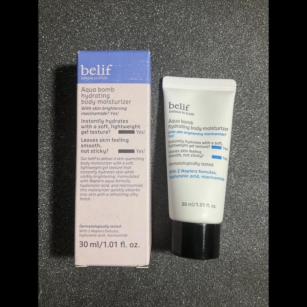 belif Aqua Bomb Hydrating Body Moisturizer 1.01 Fl Oz New In Box Sealed